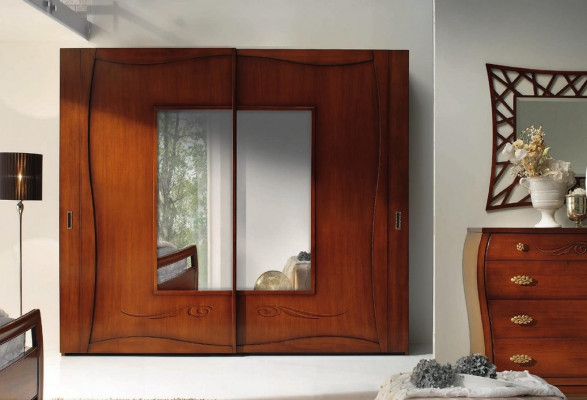 Wardrobe closets clothes cabinet luxury sliding doors design wood modern