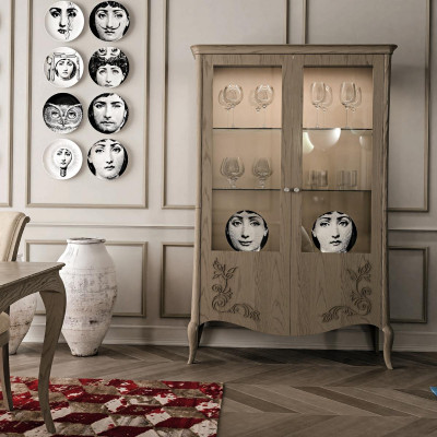 Living room sideboard glass cabinet display case dining room sideboard wood cabinets furniture