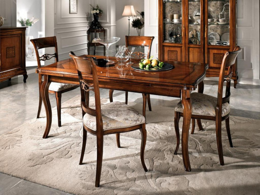Dining room 6x chairs wood luxury armchair chair brown chairs living room furniture
