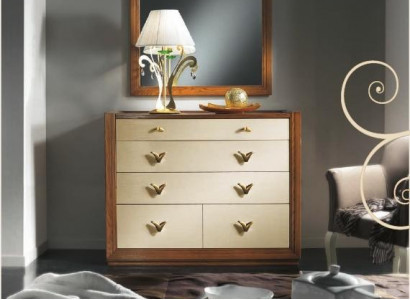 Chest of drawers, mirror, console, sideboards, wooden cabinets, console, Italy, set of 2 pieces.
