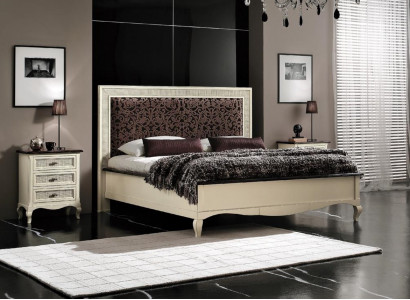 Double bed solid wood bedroom beds design bed furniture Vaccari cav giovanni
