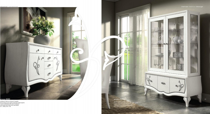Luxury display cabinet glass case antique style modern wood display cases Italian furniture