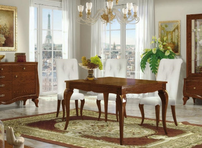 Dining room furniture dining table chair sideboard display cabinet table tables group set 7-piece.