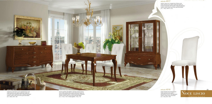 Dining room furniture dining table chair sideboard display cabinet table tables group set 7-piece.