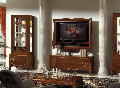 TV set living room display cabinet TV modern wood furniture cupboard style group Italian