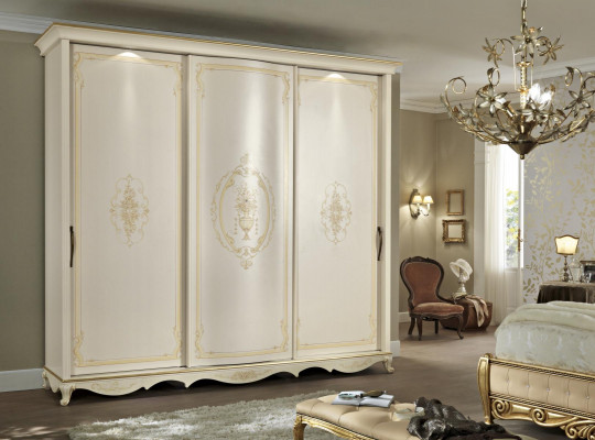 Solid wood wardrobe, bedroom furniture design wardrobe, white cupboards
