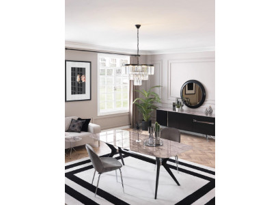 Dining Room Set Table 4x Chairs Set Upholstery Designer 5-piece Set