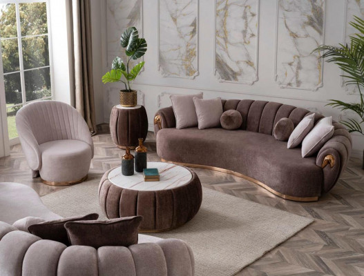 Sofa set Couch Upholstery Furniture Set 3+1 Coffee table 3-piece Seat cushions Sets