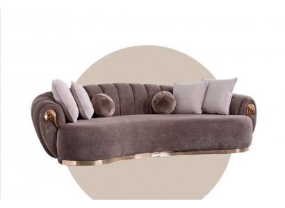 Three-seater couch upholstery furniture sofa couches rounded drop shape