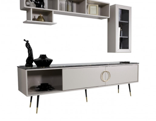 Complete Dining Set 7-piece. Dining Room Sideboard Set Modern Table 4x Chairs RTV