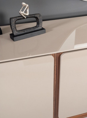 Living room dresser mirror sideboard wood with metal style black sideboard