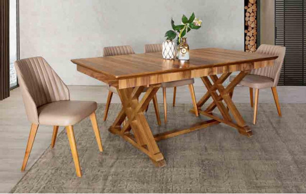 Dining suite table 6x armchair luxury dining group set 7 pcs complete dining room