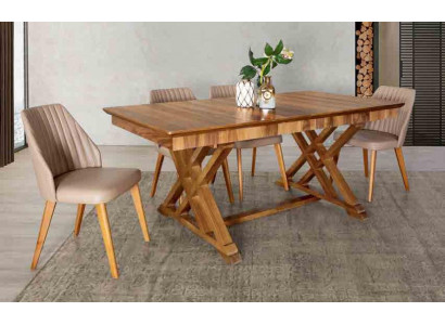 Dining suite table 6x armchair luxury dining group set 7 pcs complete dining room