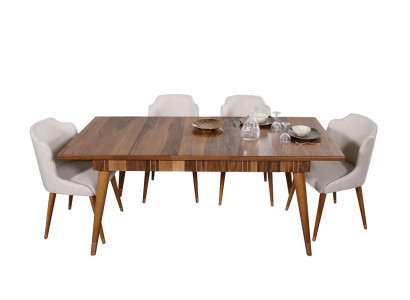Dining room set dining group wood table tables 5-piece complete set dining table 4x chairs