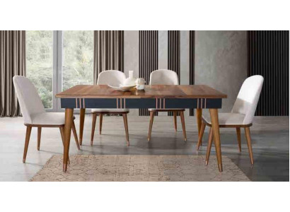 Dining room table set dining table chair set 5-piece. Textile wood upholstered chairs furniture.