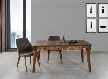 Italian dining room dining set table 2x chairs group 3-piece dining set