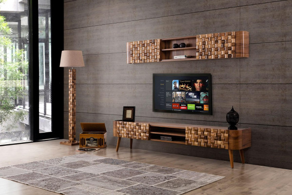 Sideboard TV cabinet television dresser lowboard wood modern stand living room RTV