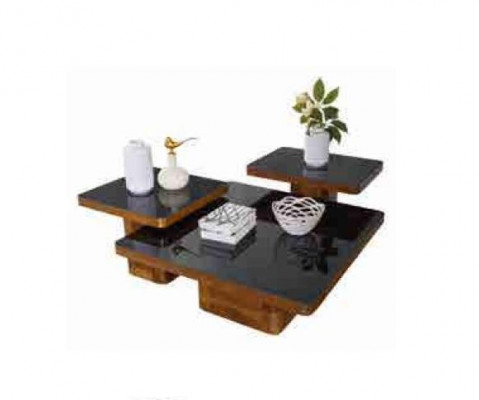 Living room wooden table set coffee table furniture wood glass set coffee tables