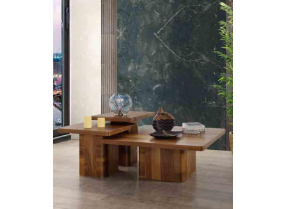 Wooden Coffee Table Set 3-piece. Table Sets Living Room Sofa Wood Tables Furniture