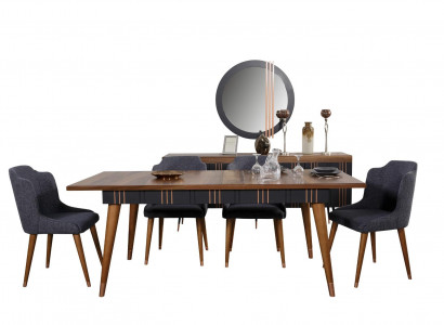 Table dining table wood tables style furniture Italian luxury 160 x 90 wooden tables