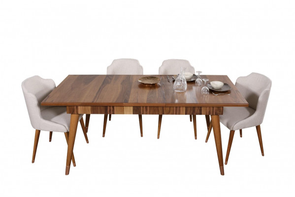 Dining table wood tables style furniture table Italian luxury 160 x 90 wood tables