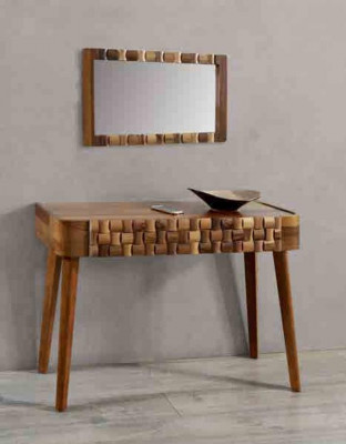 Console table, chests of drawers, furniture style, console dressing table, Italian style, brown.