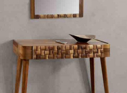Console table, chests of drawers, furniture style, console dressing table, Italian style, brown.