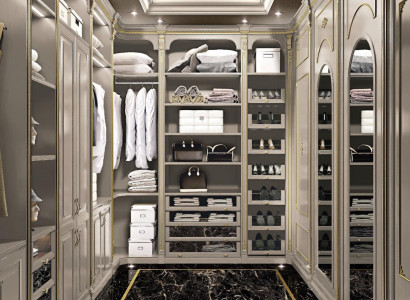 Walk-in closet luxury dressing room classic wardrobe custom-made