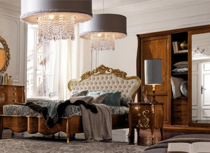 Bedroom set hotel design bedroom luxury bed nightstand dresser 6-piece set