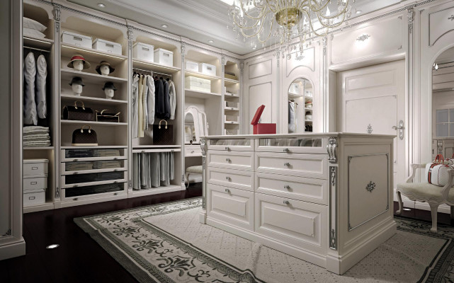 Walk-in Closet Luxury Classic Wardrobe Dressing Room Custom-Made