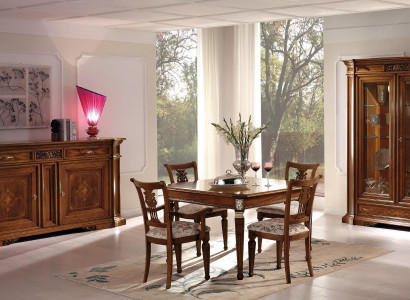 Luxury Set Dining Room Dining Table Chair XXL Table Tables Chairs Wood Design 7 pcs New