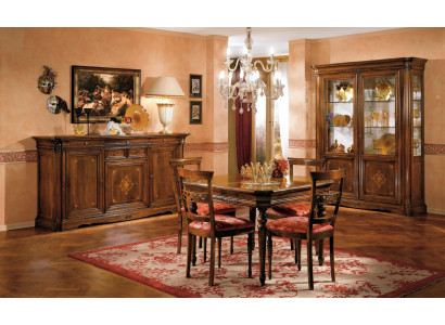 Dining room set dining table 4x chair sideboard display cabinet suite table group 7-piece furniture