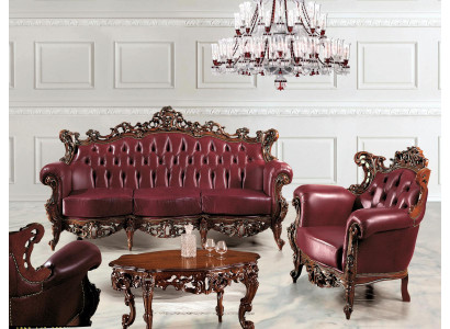 Luxury Furniture Sofa Set Couch Sofa Upholstery 3 + 1 Seater Coffee Table Wood 3-piece set.