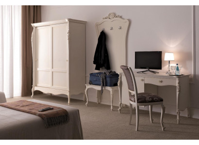 Classic Bedroom Complete Set Stool Desk Wardrobe 5-piece.