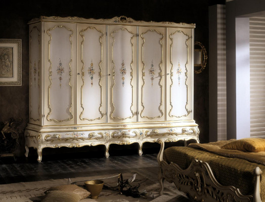 Wardrobe New Multipurpose Cabinet 5 Doors Drawers Tall Cabinet Wood White