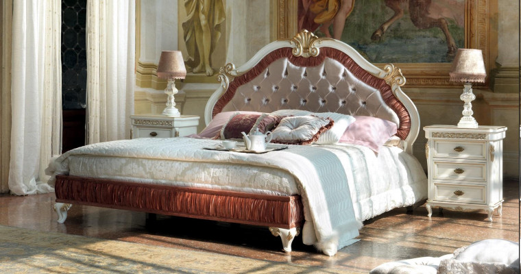 Modern design luxury bed furniture new bed 2x nightstands 3 pcs. bedroom set