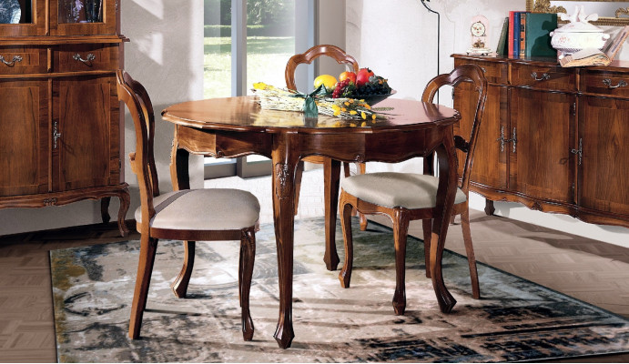 Dining room set chair dining table suite round tables chairs 4-piece wooden table solid wood