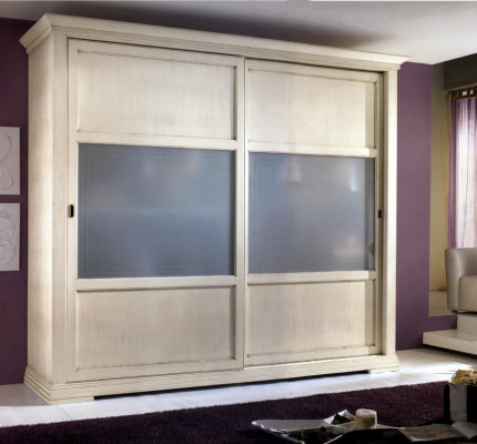 Luxury wardrobe Italian furniture bedroom closet solid wood cabinets