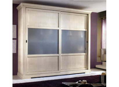 Luxury wardrobe Italian furniture bedroom closet solid wood cabinets