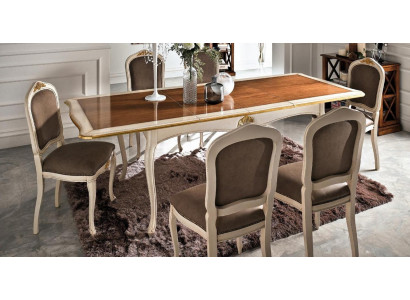 Set Table + 6 Chairs Complete Classical Dining Room Set Furniture Baroque