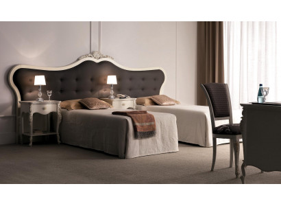 Hotel furnishings 2x beds design modern bedroom luxury furniture 2-piece set