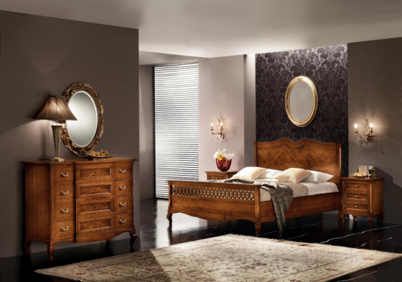 Bed Nightstand Dresser 4-piece Bedroom Set Design Classic Luxury New Beds