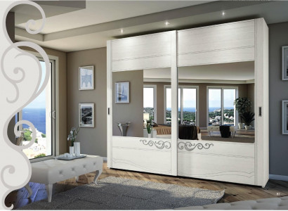 Wardrobe Cabinet Shelf Storage Closet Modern Mirror Wood Design