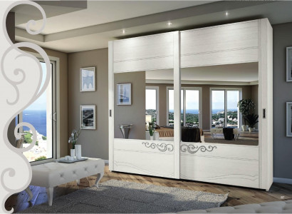 Wardrobe Cabinet Shelf Storage Closet Modern Mirror Wood Design