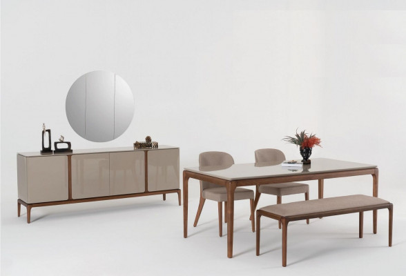 Living room sideboard wood beige style modern sideboard cabinet xxl