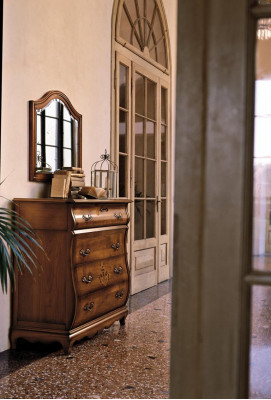 Dresser Sideboard Cabinet Wood Dressers Italian Furniture Solid Mirror 2-piece