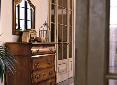 Dresser Sideboard Cabinet Wood Dressers Italian Furniture Solid Mirror 2-piece