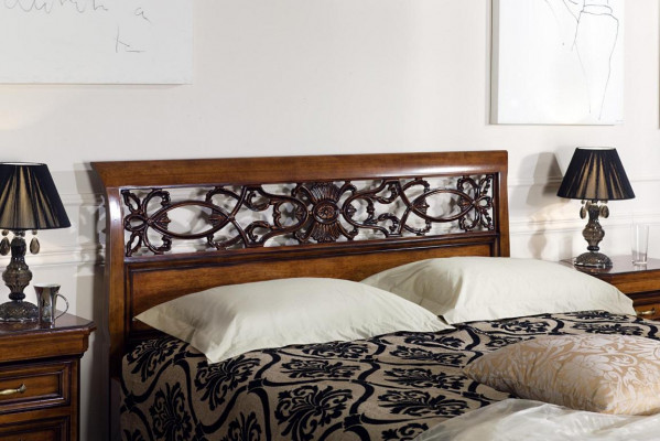 Complete bedroom set wood brown bed 2x bedside table dresser mirror new