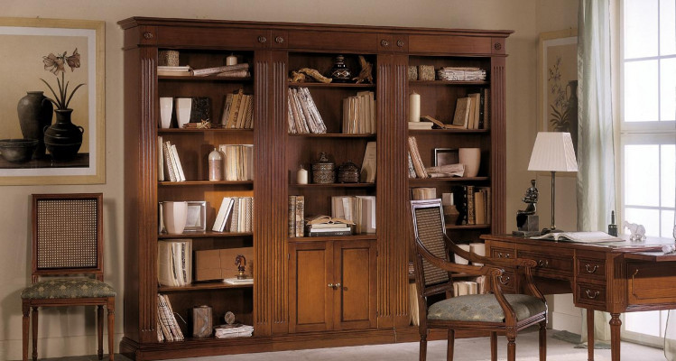 Regal Living Room Cabinet Bookshelf Wood Office Cabinet Cabinets Display Case Italy