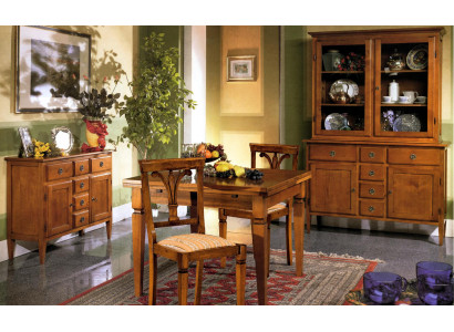 Dining Room Set 5-Piece Art Deco Chairs Dining Table Dresser Sideboard Wood Antique Tables